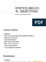 Biostatistics, Scope and Objectives 2