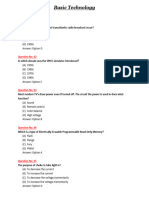 Basic Technology MCQ PDF