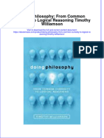 Doing Philosophy From Common Curiosity To Logical Reasoning Timothy Williamson Full Chapter