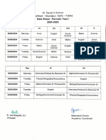 Datesheet - Periodic Test 1