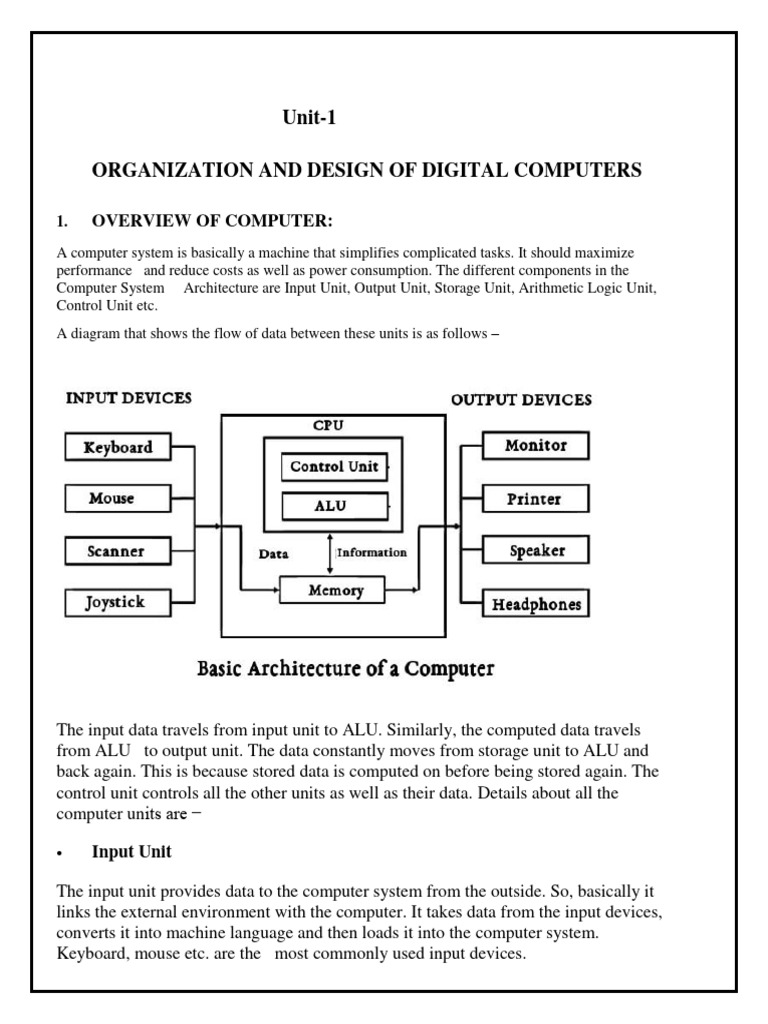 CSO - UNIT 1 - Notes - 24 | PDF | Logic Gate | Computer Data Storage