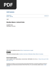 Monika Maron - Animal Triste