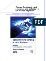 Optical Remote Sensing of Land Surface Techniques and Methods 1St Edition Nicolas Baghdadi Download PDF Chapter