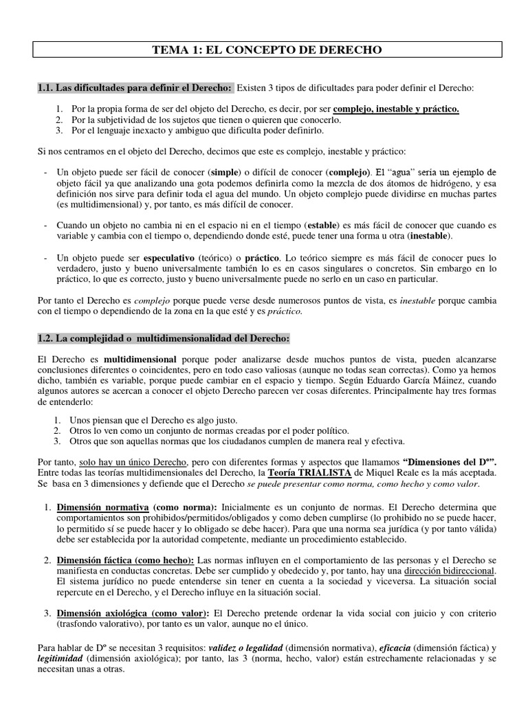 Complejidad y Dimensiones del Derecho | PDF | La Ley natural | Palabra