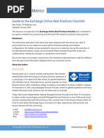 0123-The Exchange Online Best Practices Checklist