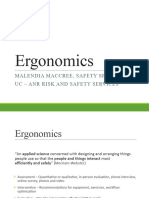 Ergonomics: Malendia Maccree, Safety Specialist Uc - Anr Risk and Safety Services