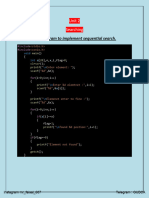 Write A Program To Implement Sequential Search.: Unit 2 Searching