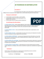 Les Techniques de Reformulation PDF