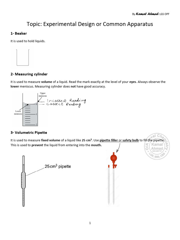 Experimental design notes pdf