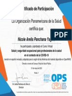 Salud y Seguridad Ocupacional para Profesionales de La Salud en El Contexto de La COVID 19-Certificado Del Curso 3081136