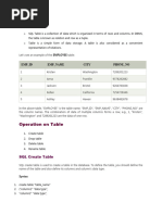 SQL Table