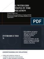 Coping With Ehs Violations in The Organization