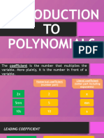 Introduction of Polynomials MATH7