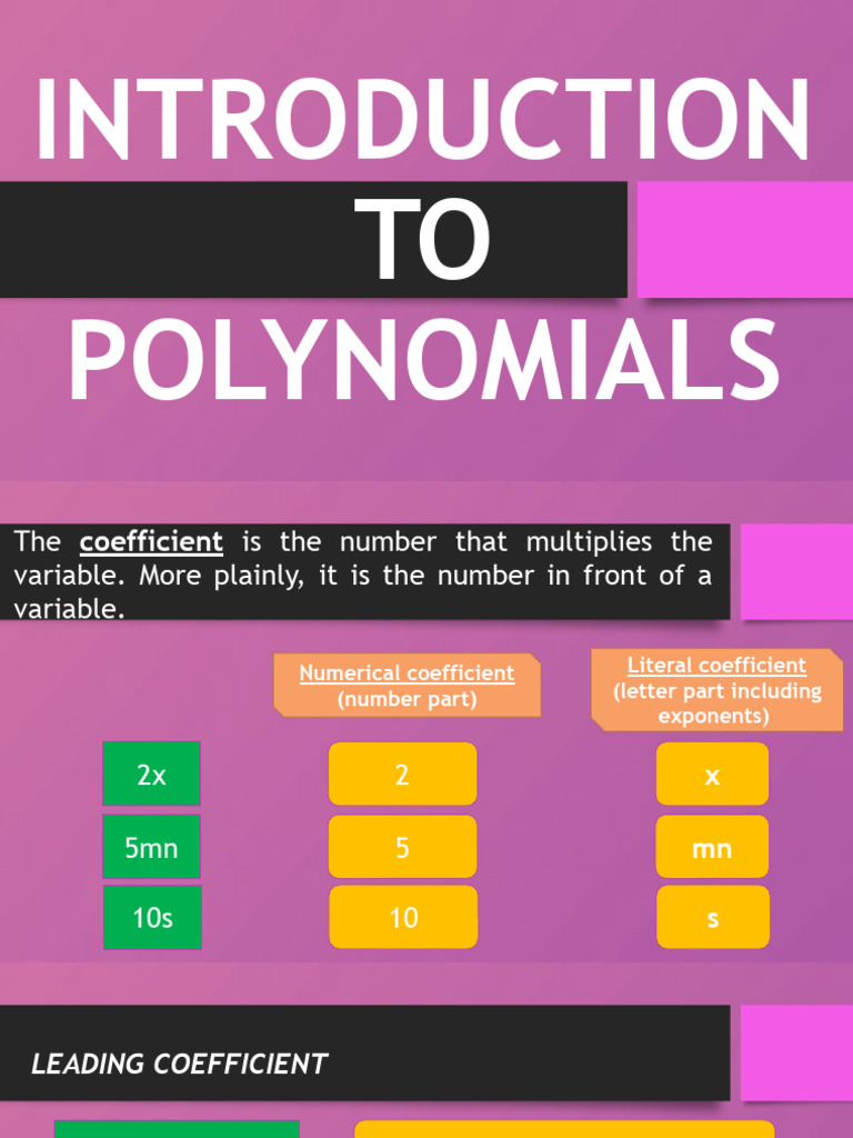 Understanding Polynomials and Their Types | PDF | Polynomial | Mathematics