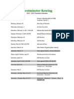 2012 Schedule