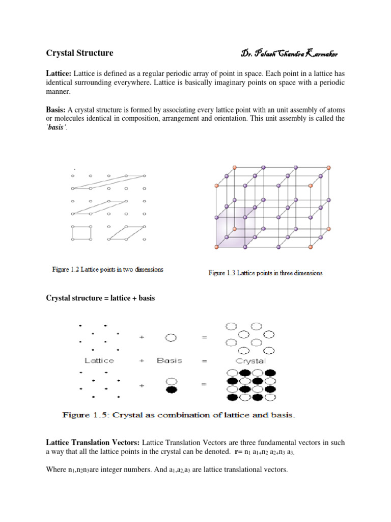 Understanding Crystal Structures and BCS Theory | PDF | Crystal ...