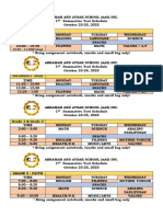 Test Schedule