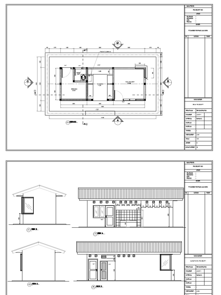 Rencana Desain Pos Security 8x3 | PDF