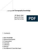 Computed Tomography Knowledge: 29 March, 2024 Daw Yin Yin Than Daw Thet Su Mon