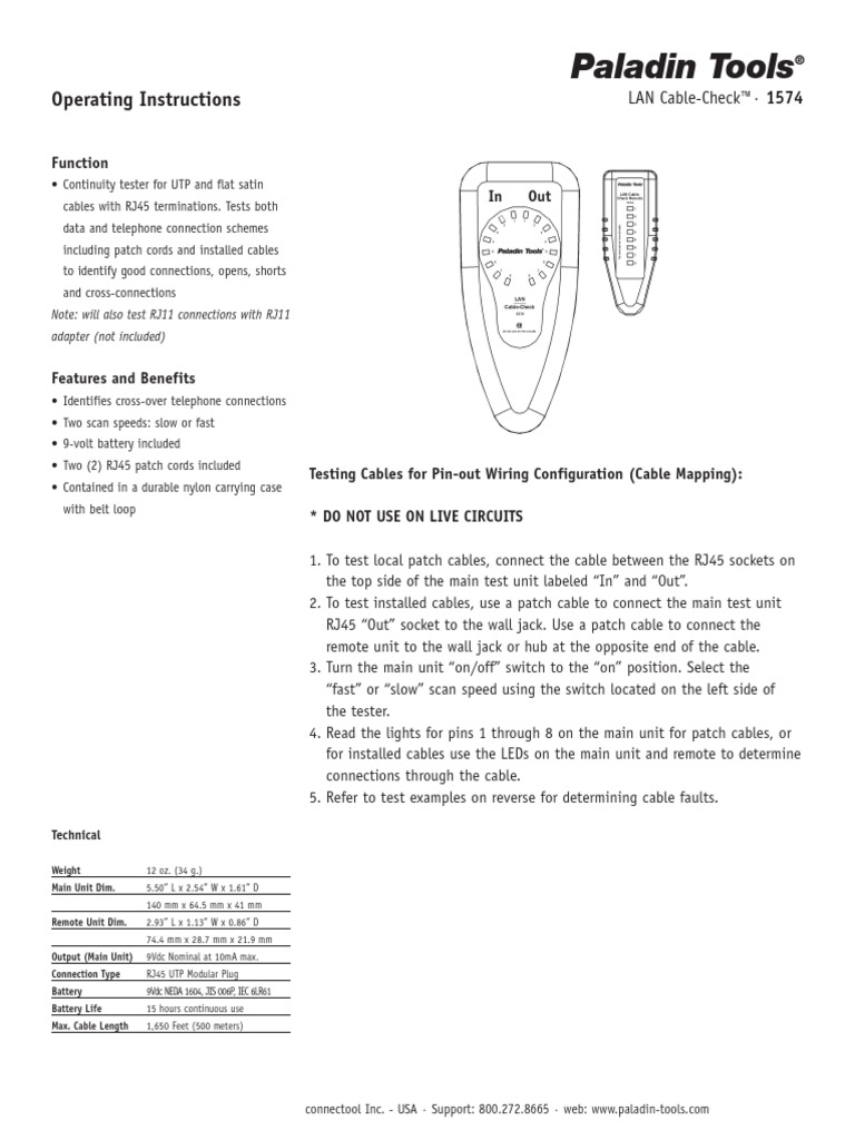 Lan Cable Check Instructions | PDF | Electrical Equipment | Electricity