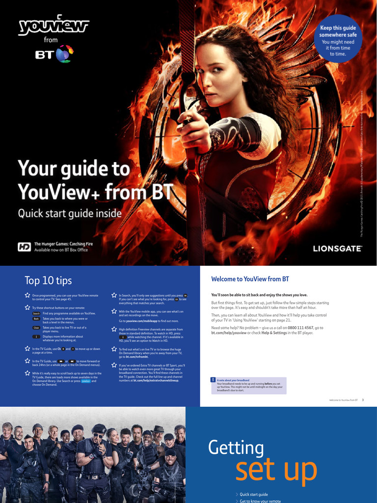 BT YouView+ Setup Guide | PDF | Hdmi | Telecommunications