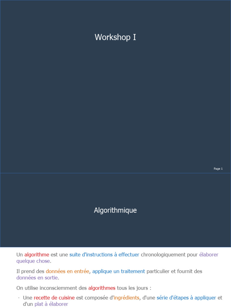 Introduction à l'algorithmique et JavaScript | PDF | Structure de ...