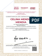 Celina Mendia Mendia: Constancia de Capacitación A