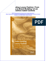 Understanding Luxury Fashion From Emotions To Brand Building 1St Ed 2020 Edition Isabel Cantista Ebook Full Chapter