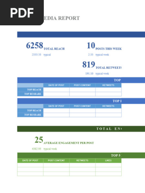 Social Media Report Template
