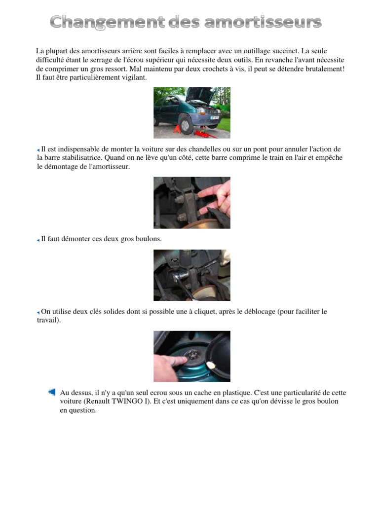 Rem Placement Amortisseurs, PDF, Suspension (Véhicule)