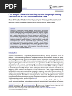 Cost Analysis of Material Handling Systems in Open Pit Mining