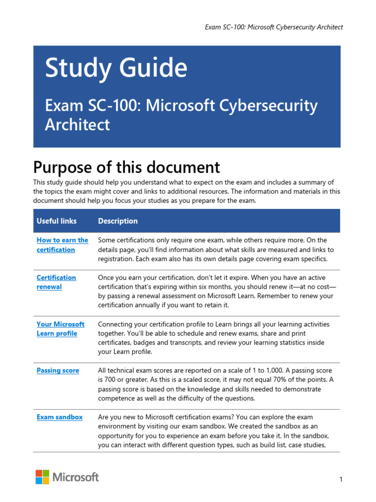 SC-100 Microsoft Cybersecurity Exam Guide | PDF | Microsoft Azure ...