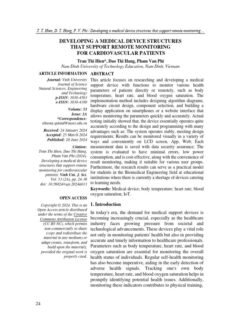 Developing a medical device structures that support remote monitoring