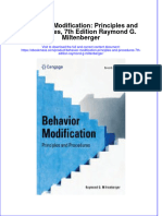 Behavior Modification Principles and Procedures 7Th Edition Raymond G Miltenberger Full Chapter