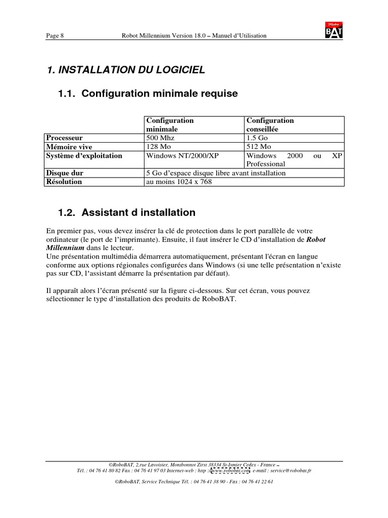 Installation de Robot Millennium 18.0 | PDF | Serveur (Informatique ...