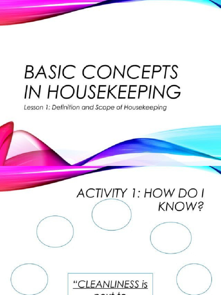 Housekeeping Week 1 | PDF