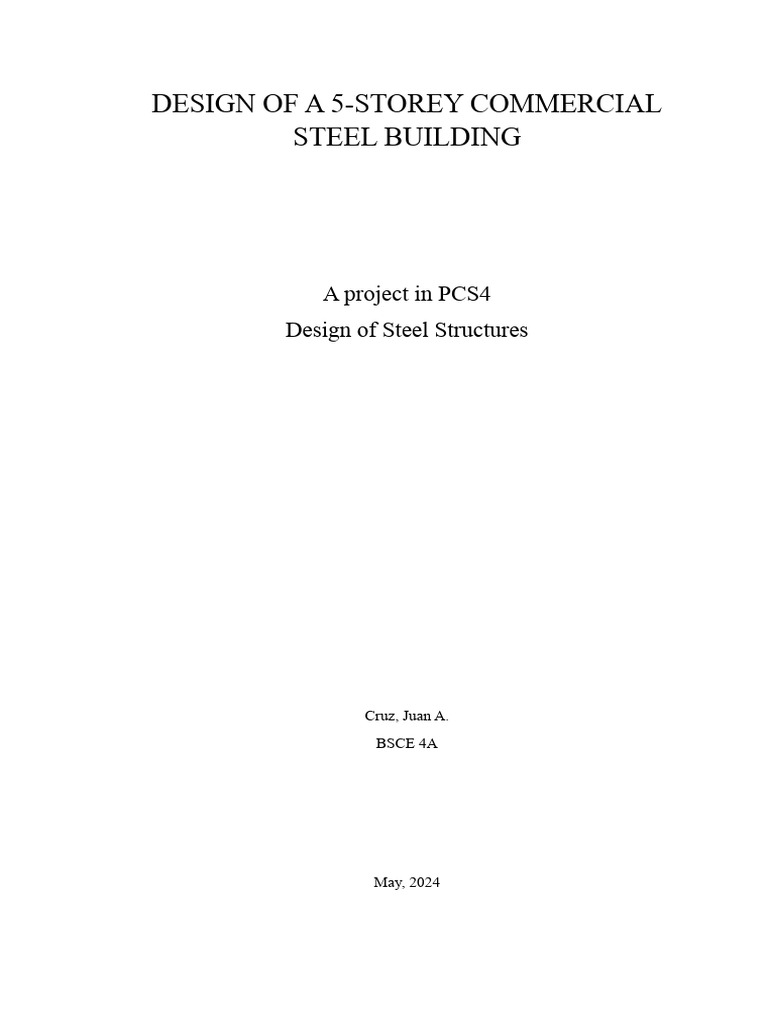 Pcs4 Project Formatfinal Pdf Beam Structure Structural Load