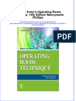 Berry Kohns Operating Room Technique 14Th Edition Nancymarie Phillips Full Chapter