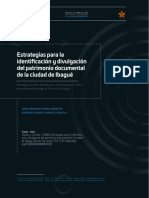 Estrategias para La Identificación y Divulgación Del Patrimonio Documental de La Ciudad de Ibagué