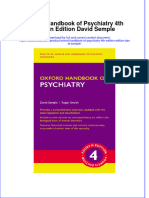 Oxford Handbook of Psychiatry 4Th Edition Edition David Semple Download PDF Chapter