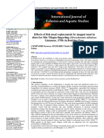 Effects of Fish Meal Replacement by Maggot Meal in Diets For Nile Tilapia Fingerling (Oreochromis Niloticus Linnaeus, 1758) in Burkina Faso