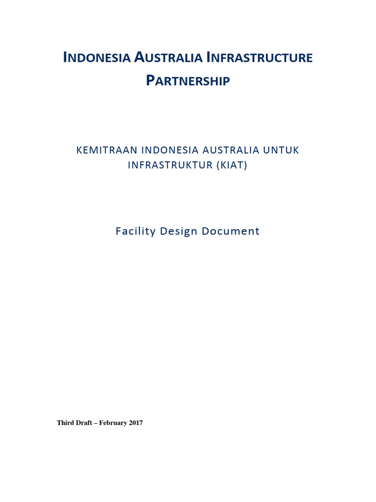 Indonesia Australia Infrastructure Partnership Facility Design Document ...