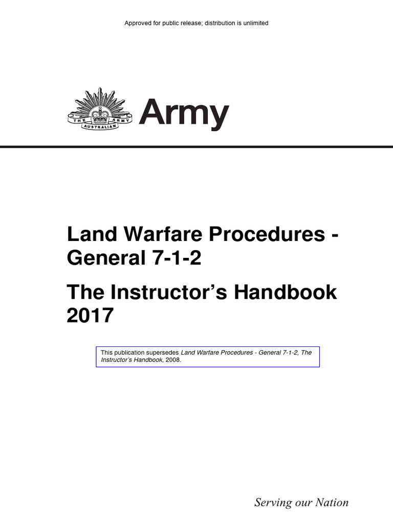 Land warfare procedures lwp g 7 1 2 the instructors handbook full 2