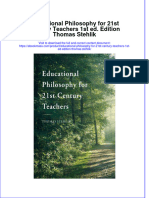 Educational Philosophy For 21St Century Teachers 1St Ed Edition Thomas Stehlik Full Chapter