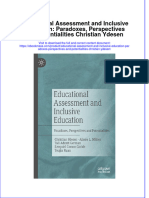 Educational Assessment and Inclusive Education Paradoxes Perspectives and Potentialities Christian Ydesen Full Chapter
