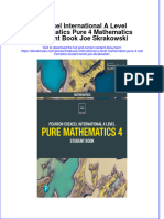 Edexcel International A Level Mathematics Pure 4 Mathematics Student Book Joe Skrakowski Full Chapter