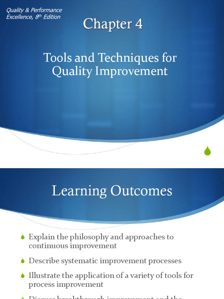 Quality Improvement Tools and Techniques | PDF | Benchmarking | Experiment