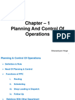 1 IPlanning & Control of Operations