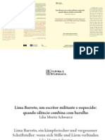 Lima Barreto Um Escritor Militante e Esquecido Quando Silencio Combina Com Barulho