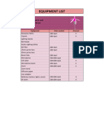 Equipment List - Sheet1 2